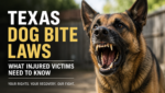Aggressive dog representing Texas dog bite injury claims and legal rights for injured victims