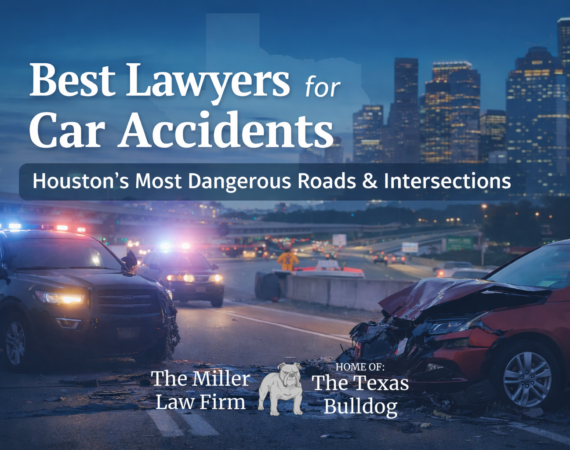 Houston highway crash scene representing dangerous roads and car accident injury claims in Texas