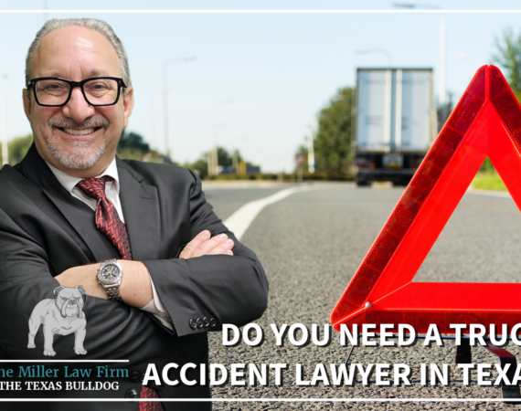 Adam Miller Houston truck accident lawyer standing near commercial truck crash scene