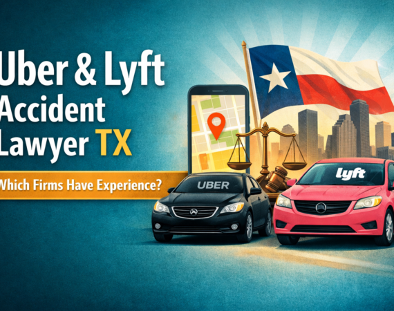 Uber and Lyft accident lawyer Texas rideshare crash image showing vehicles and legal concept