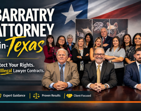 Barratry attorney Texas team helping clients get out of lawyer contracts and illegal solicitation cases